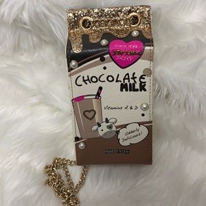 Rare Betsey Johnson Chocolate Milk Bag